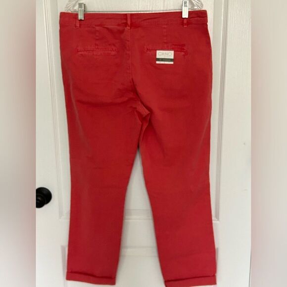 Anthropologie Women’s Relaxed Chino Cropped Pink Rose Size 31 New With Tag - Picture 7 of 16